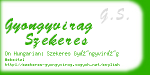 gyongyvirag szekeres business card